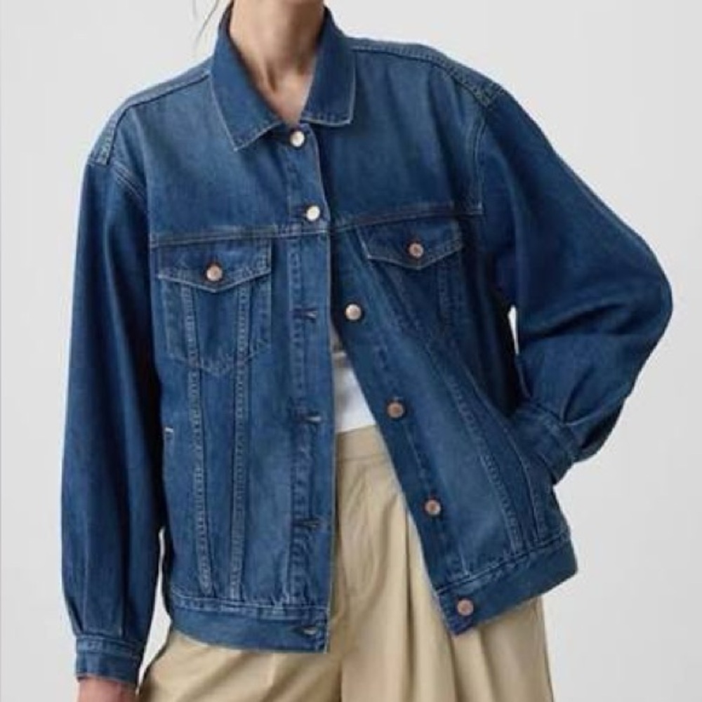 Gap × DÔEN Jeans Icon Oversized Jacket Blue Denim Size XXS